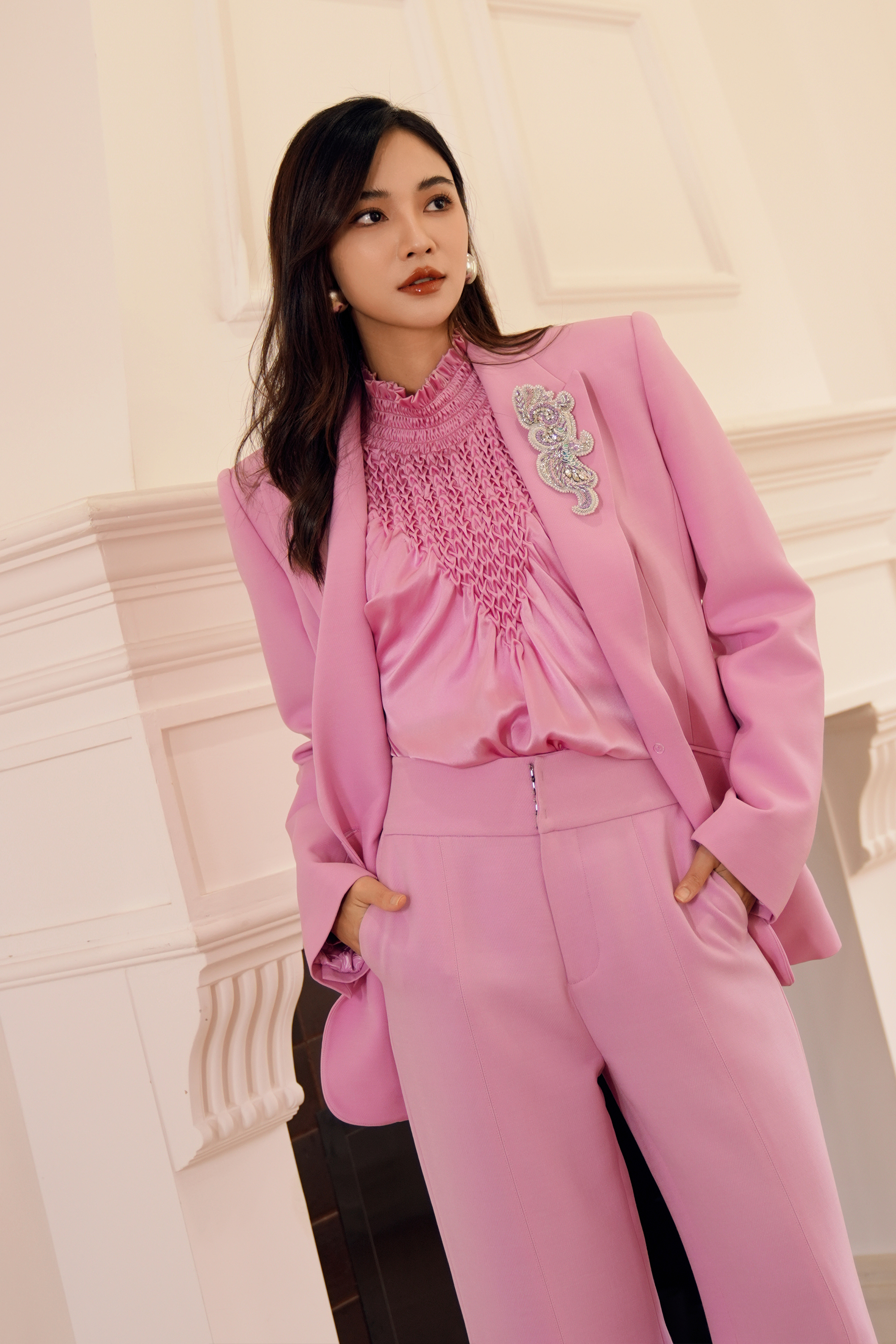 BESIONIA Printed Casual Suit