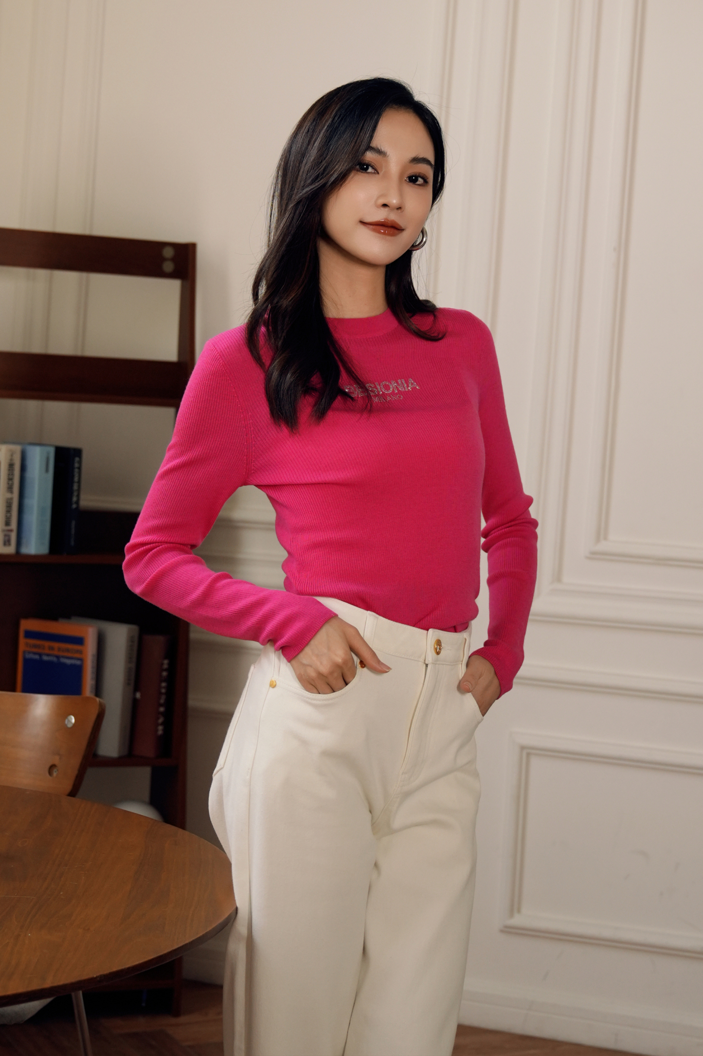 BESIONIA Simple Versatile White Jeans