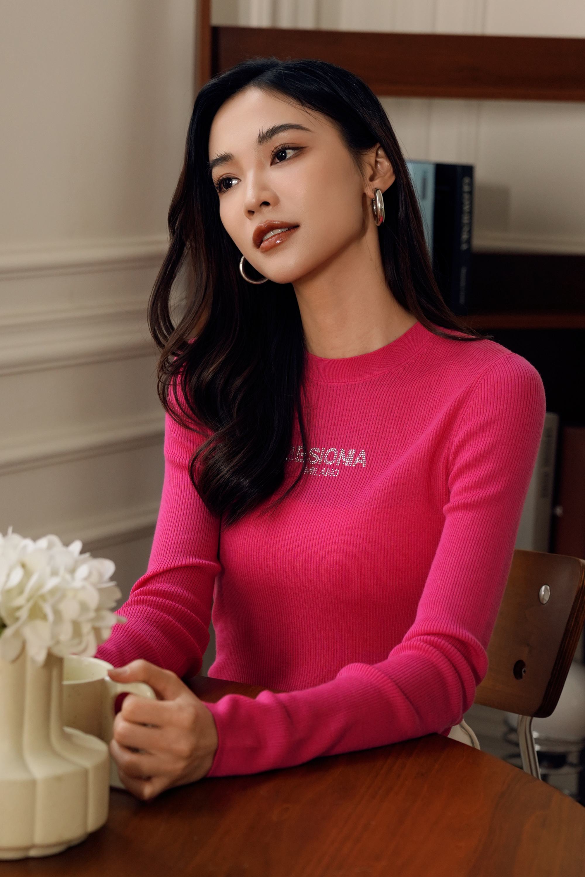 BESIONIA Pink Age-Defying Blouse
