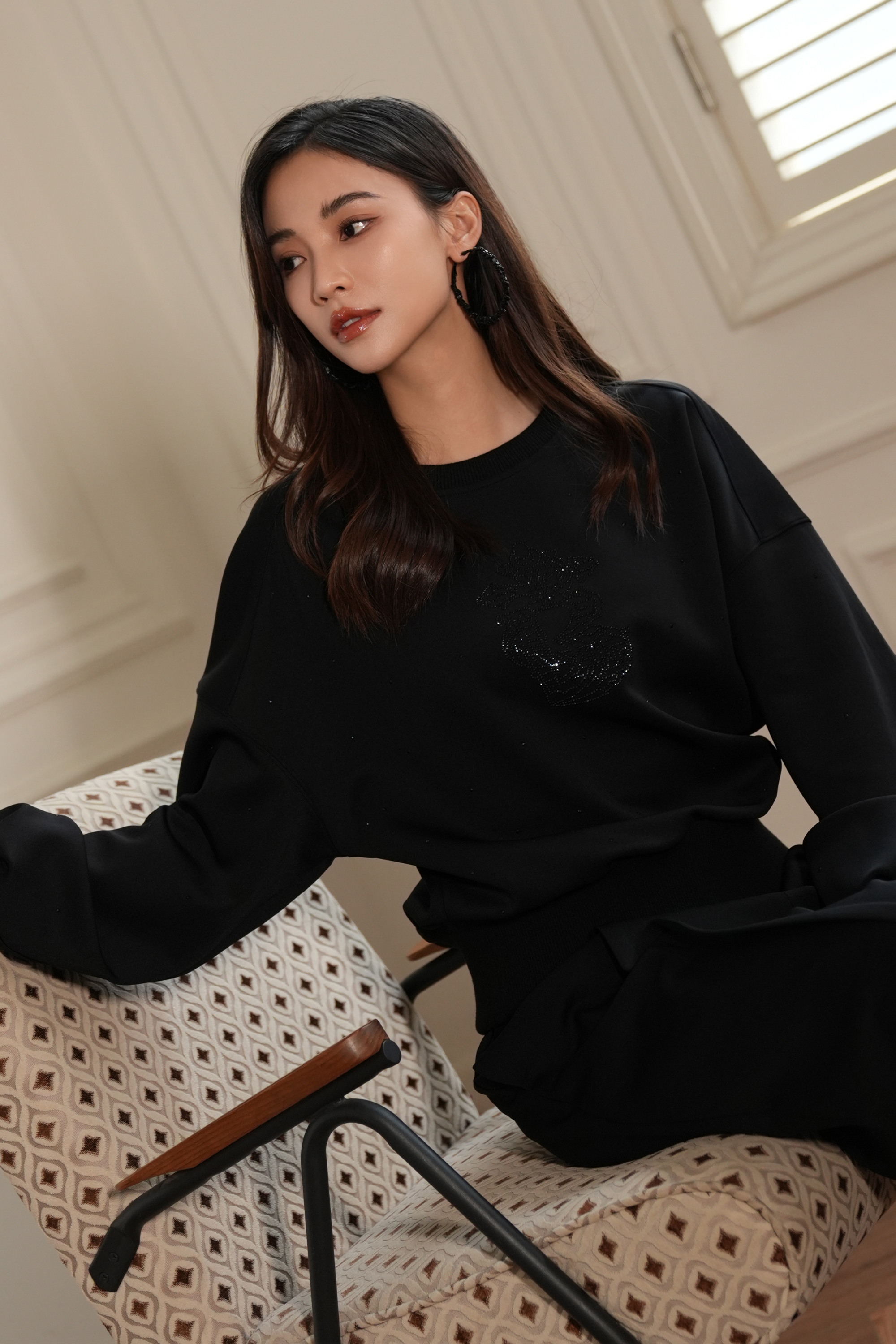 BESIONIA Vintage Classic Black Casual Pants