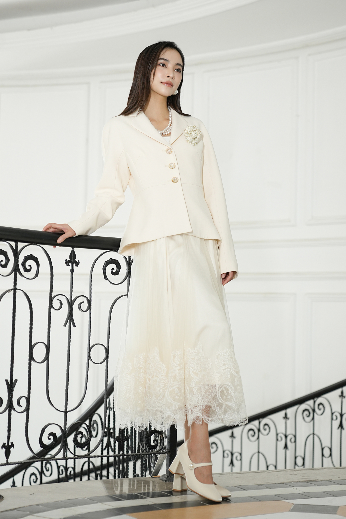 BESIONIA Waist-slimming Design Outerwear