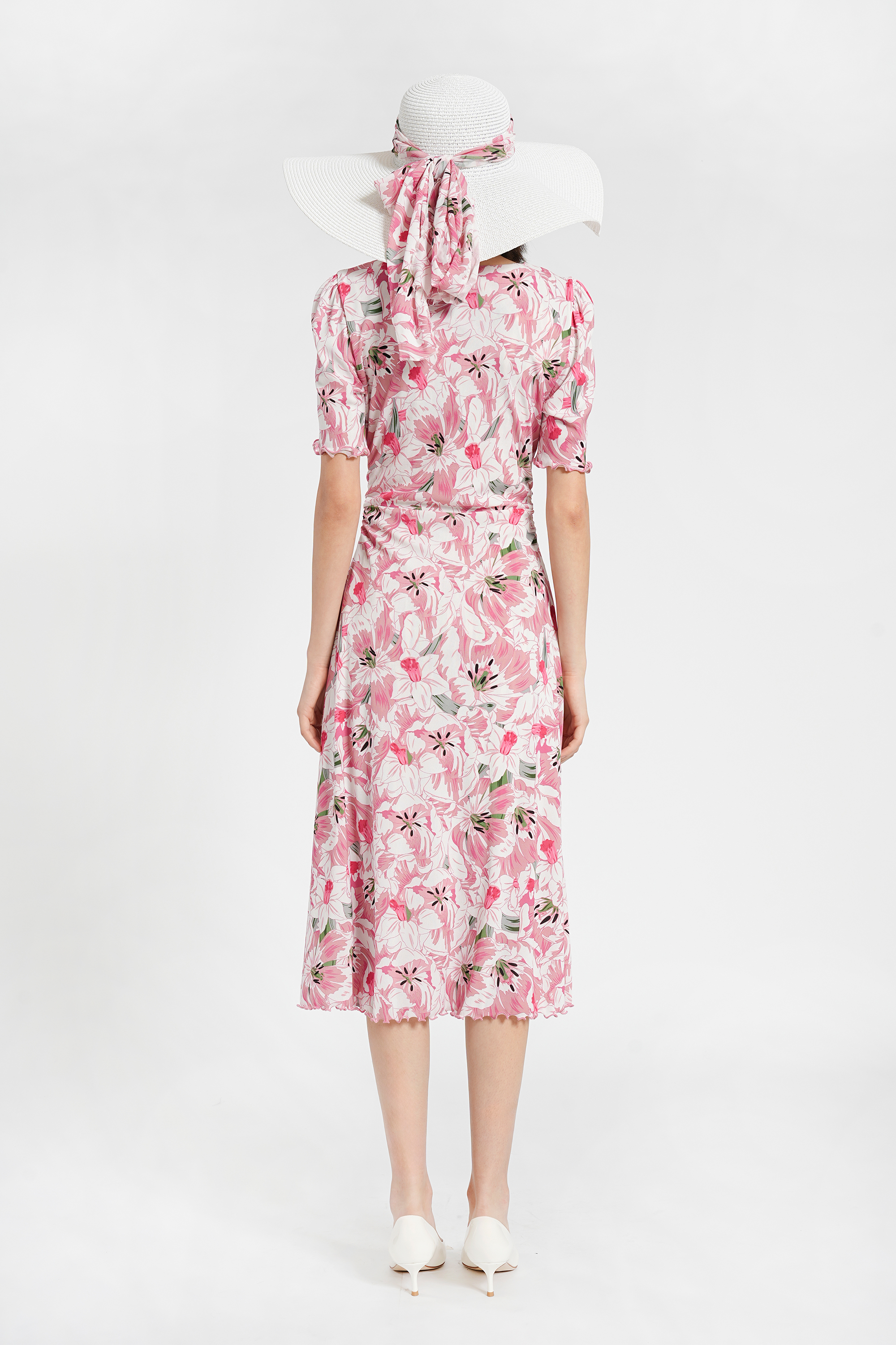 BESIONIA Botanical Printed Vacation Maxi Dress