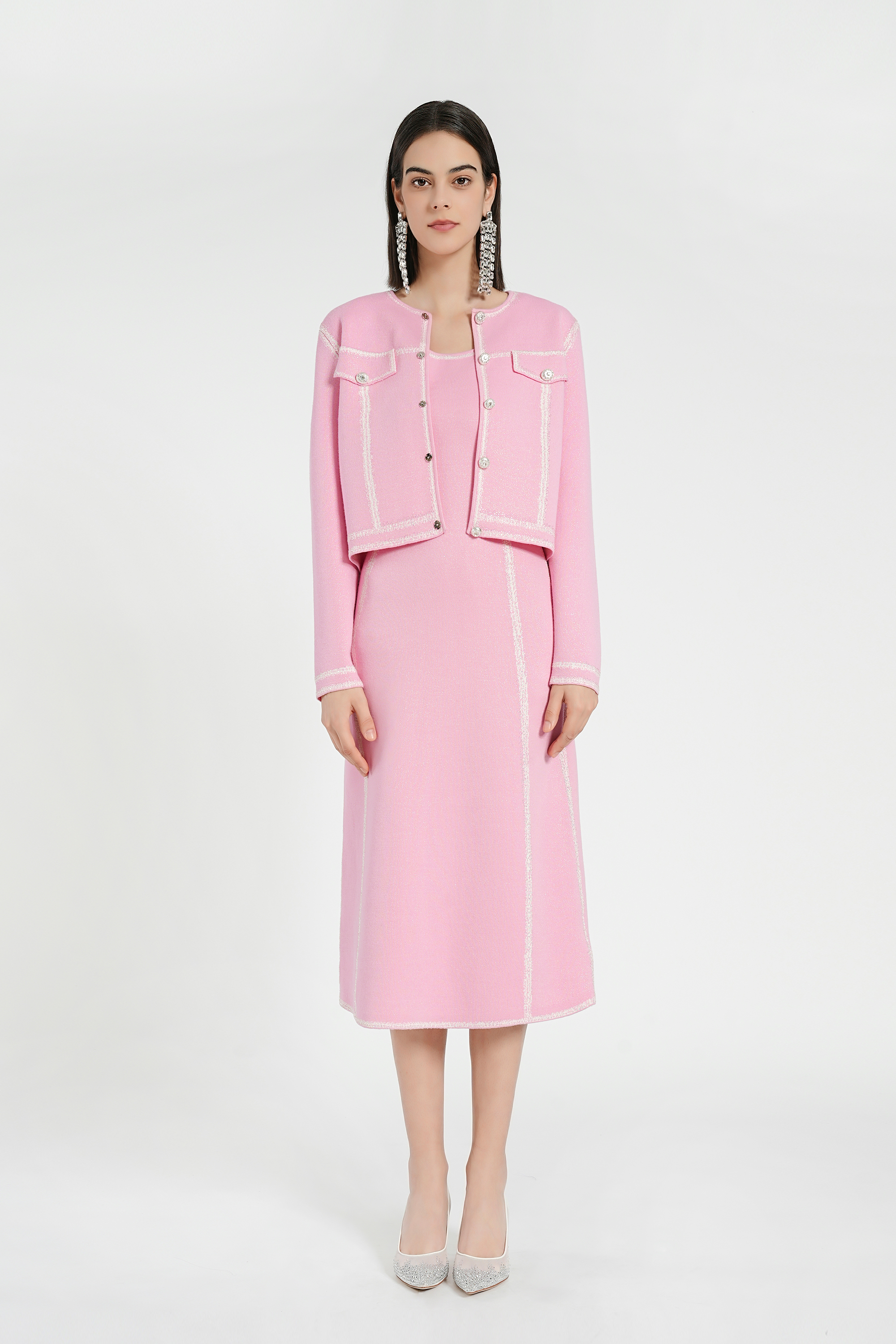 BESIONIA Sheep Wool Chambray Short Outerwear