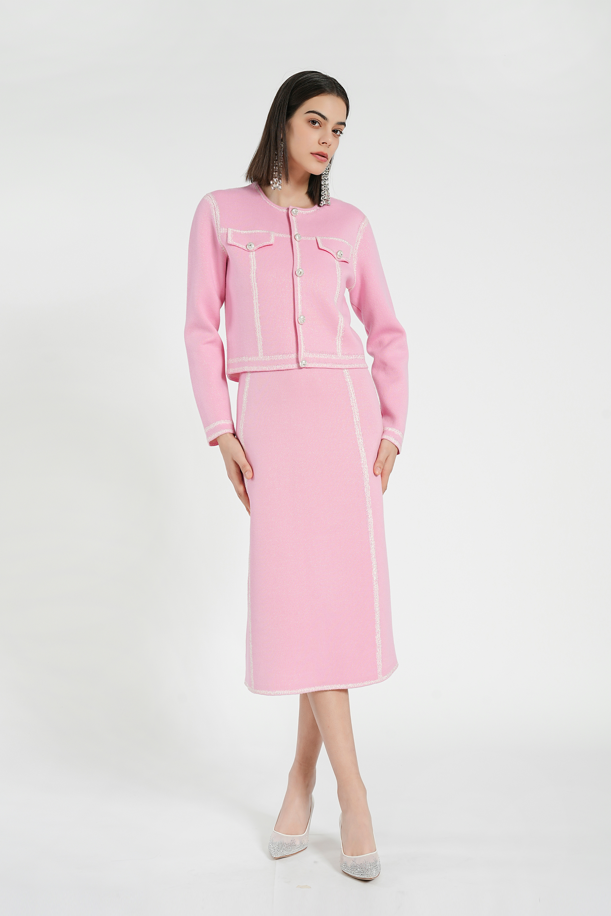 BESIONIA Sheep Wool Chambray Short Outerwear