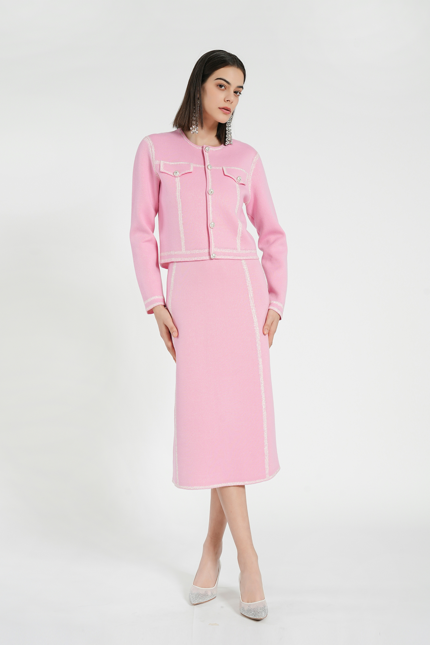 BESIONIA Sheep Wool Chambray Short Outerwear