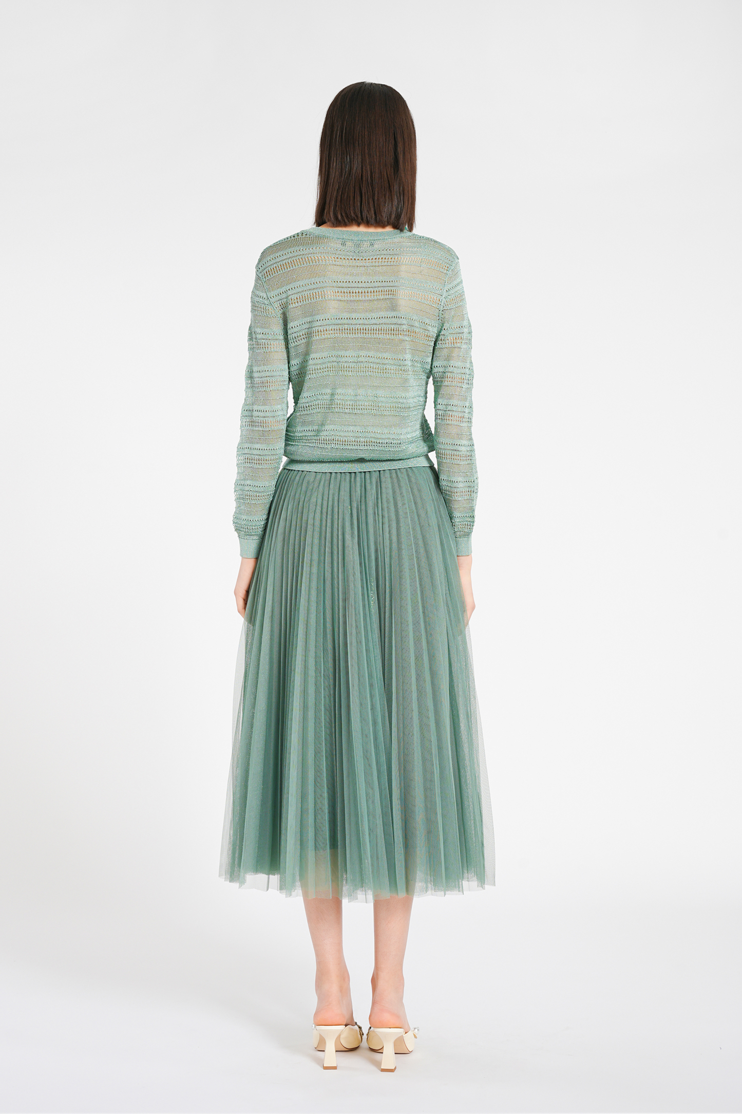 BESIONIA Cutout Slim Long Sleeve Top