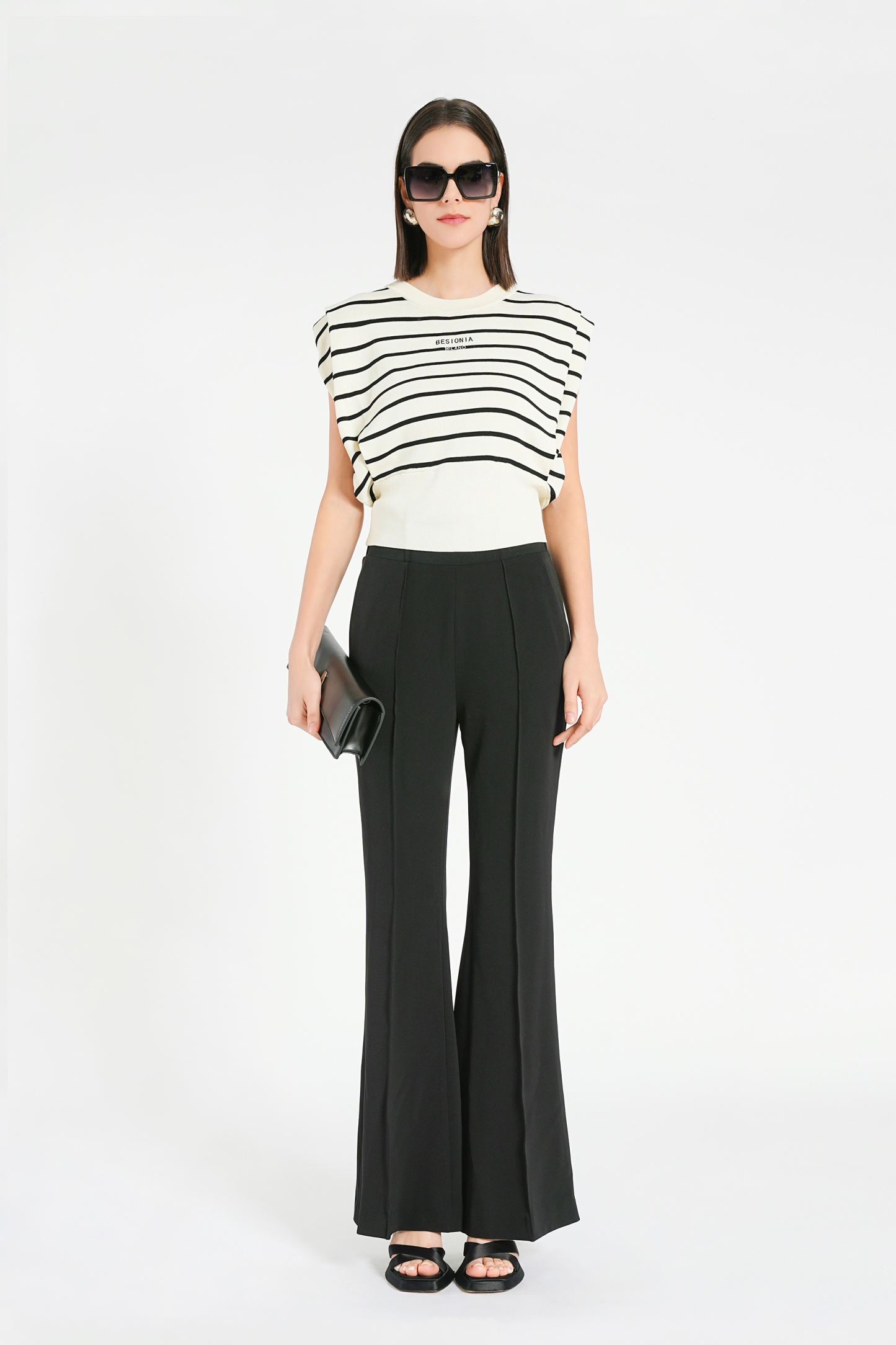 BESIONIA Striped knit Blouse