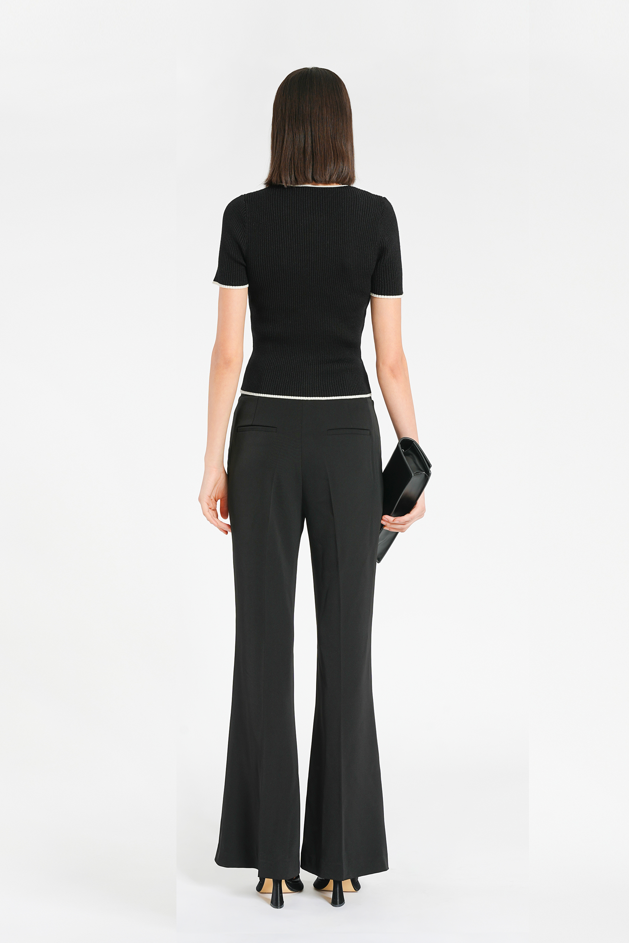 BESIONIA French Wool Knit Blouse