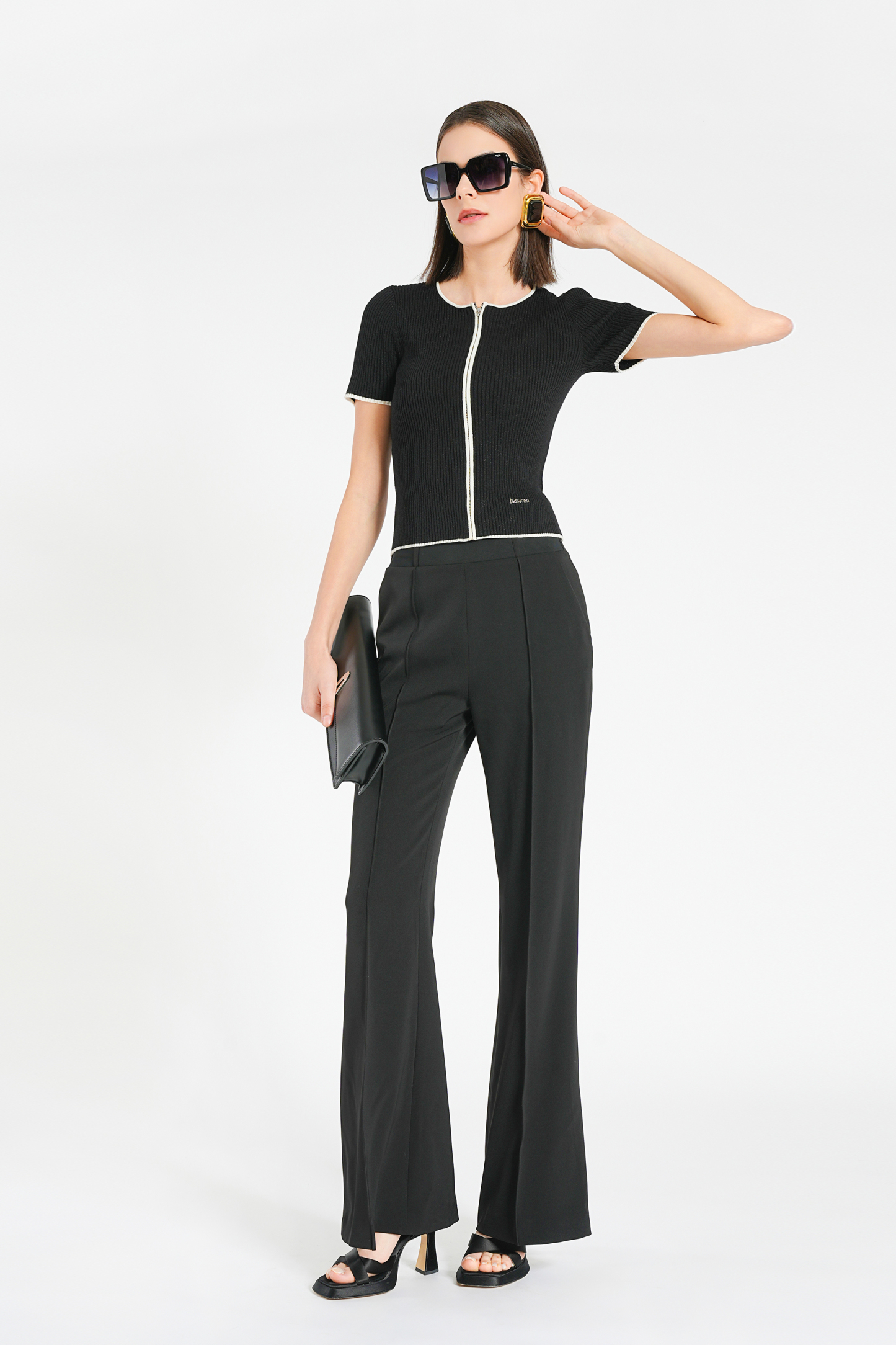 BESIONIA French Wool Knit Blouse