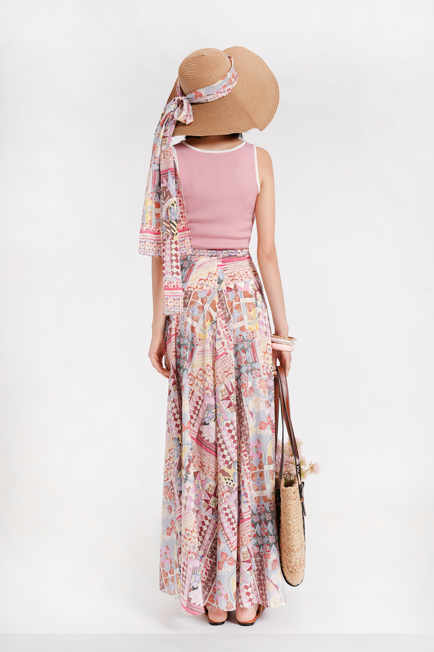 BESIONIA Pink Square Neck Slimming Vest