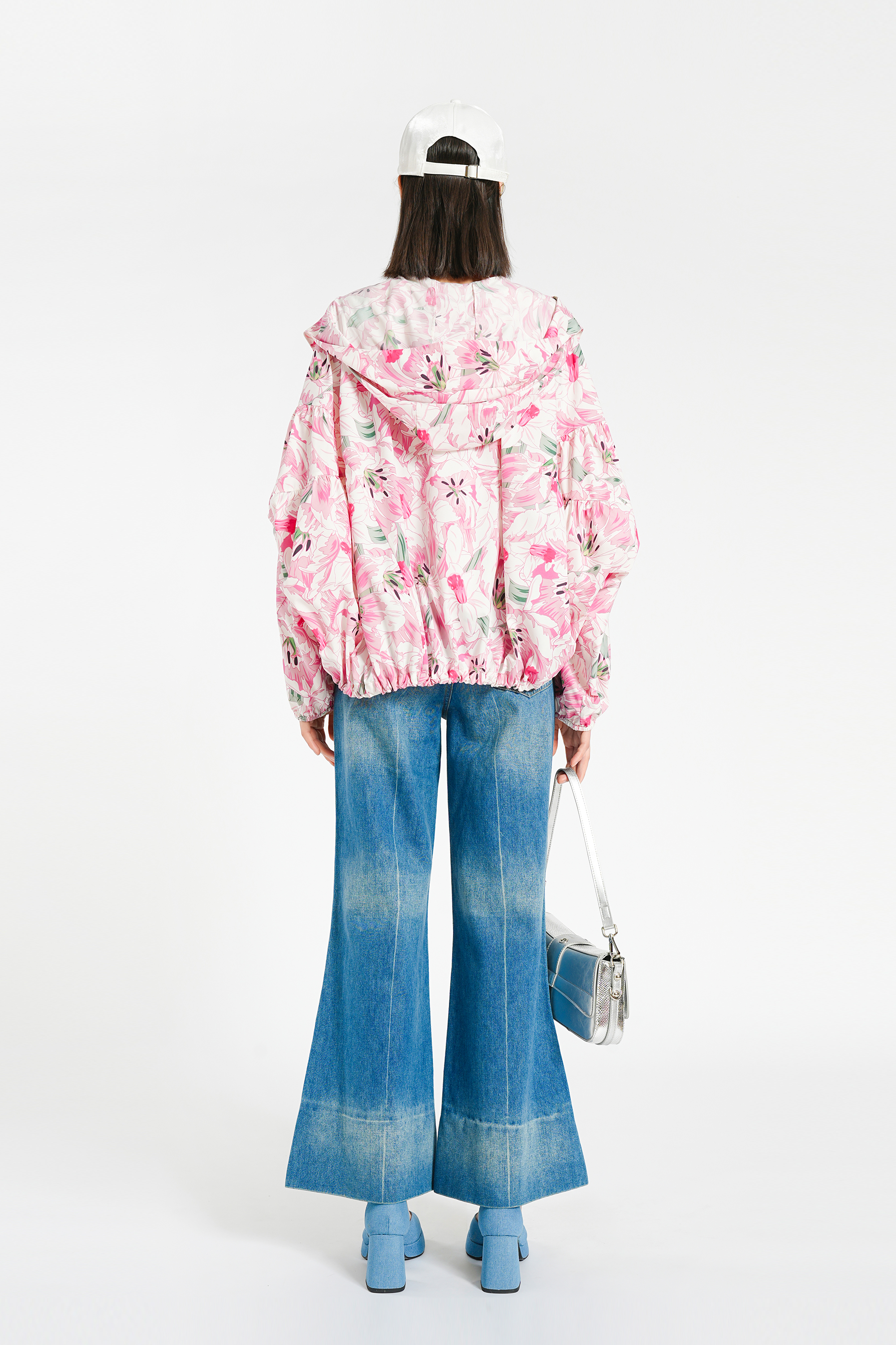 BESIONIA Botanical Print Short Jacket