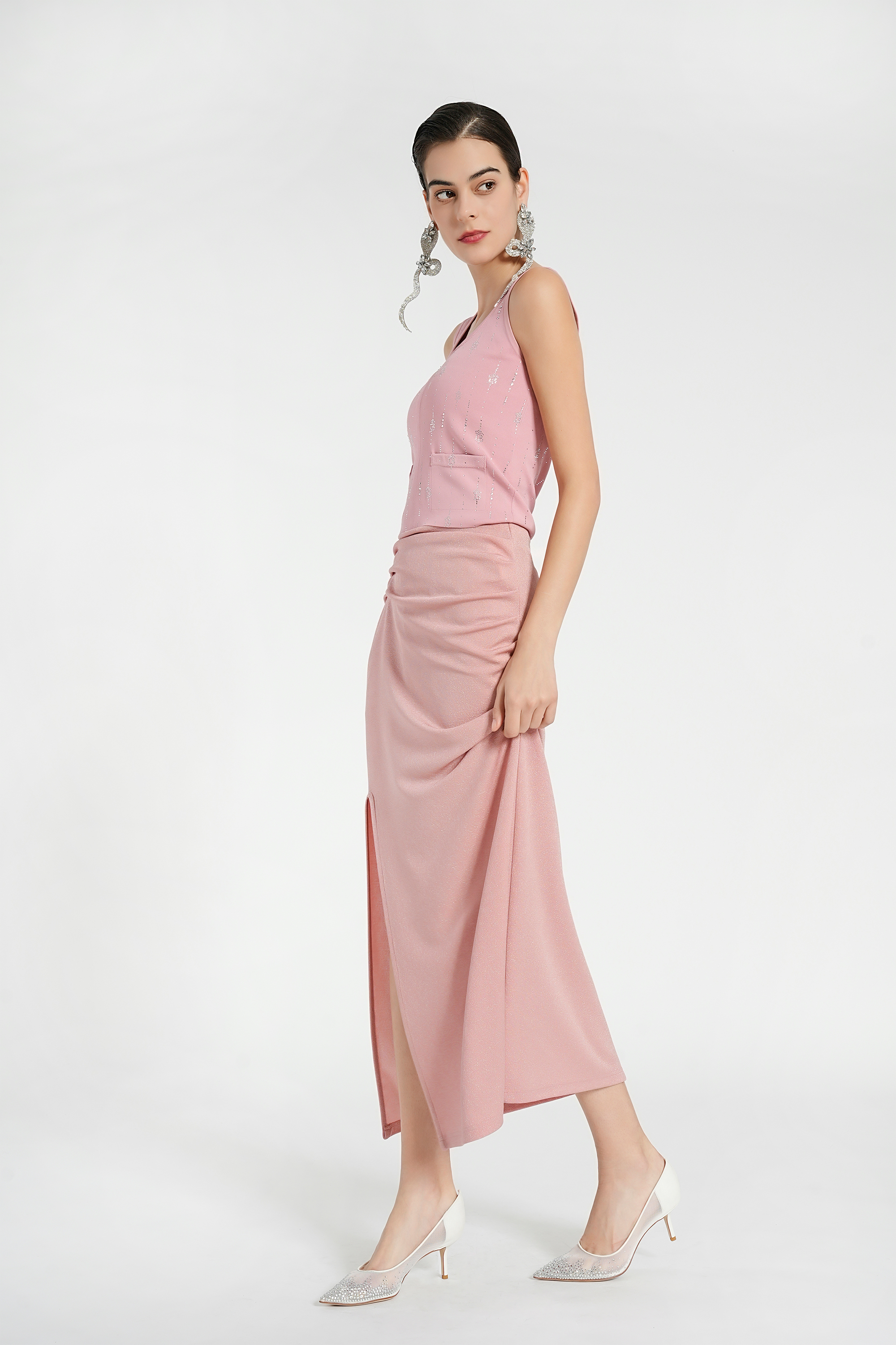 BESIONIA Rhinestone Vest