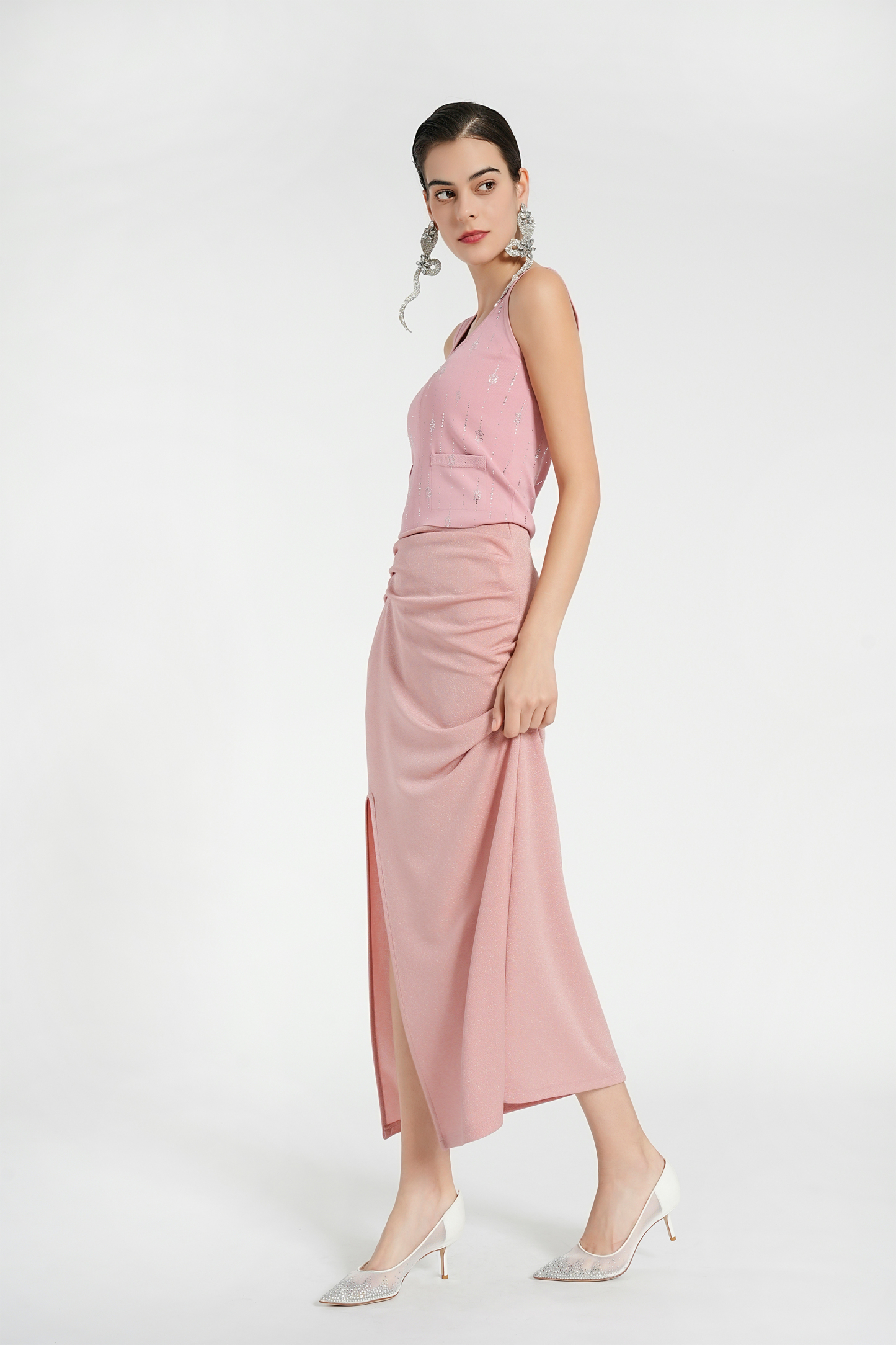 BESIONIA Rhinestone Vest