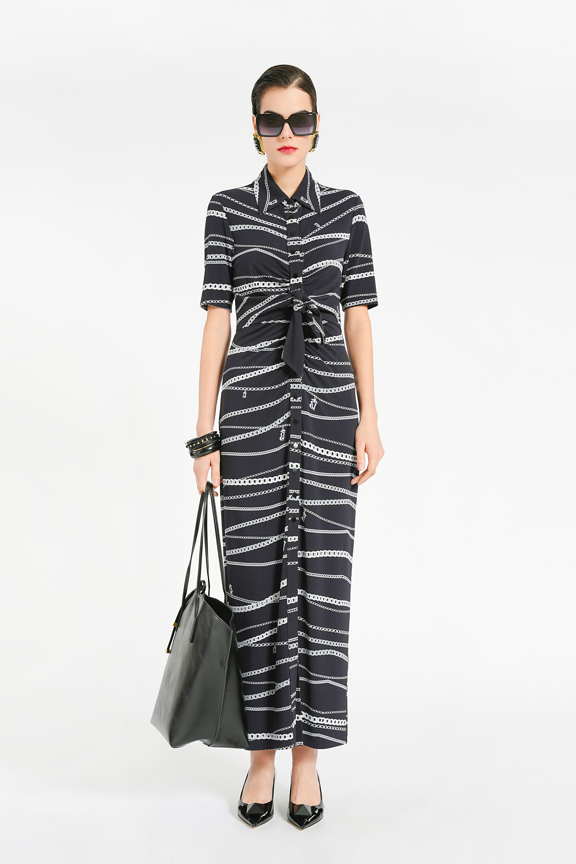 BESIONIA Casual Commuter Long Dress