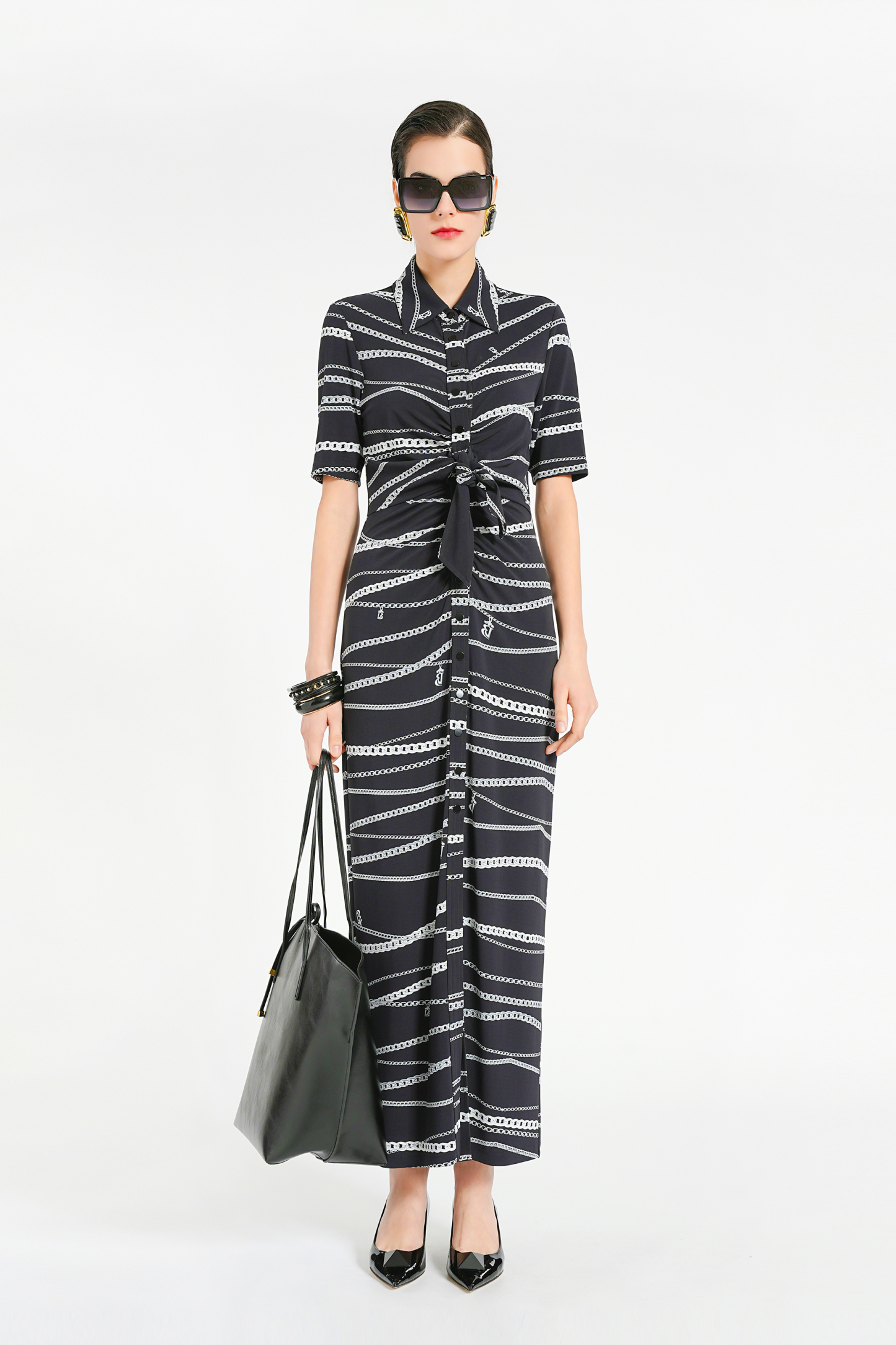 BESIONIA Casual Commuter Long Dress