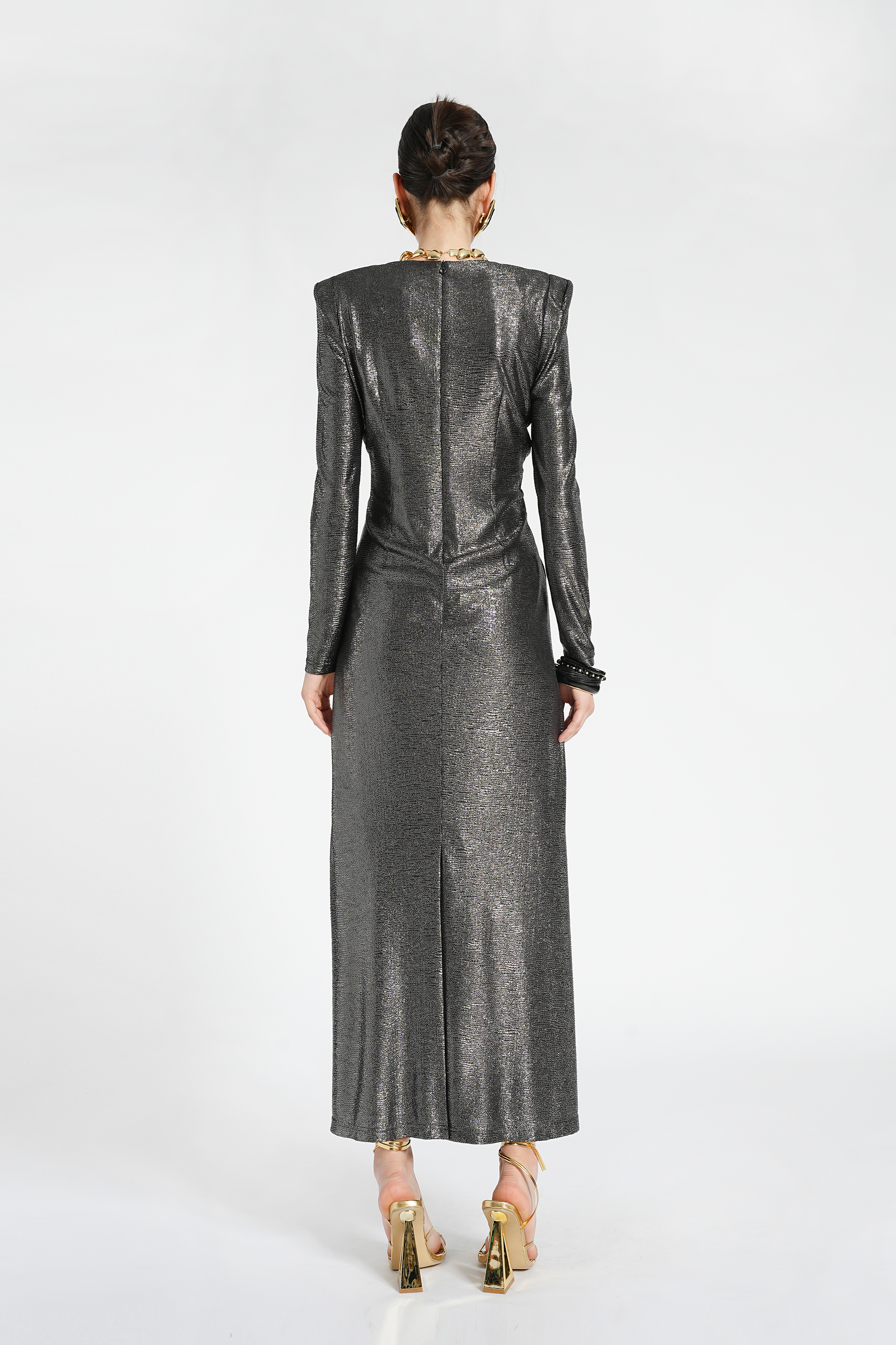 BESIONIA Drawstring Slim Temperament Dress