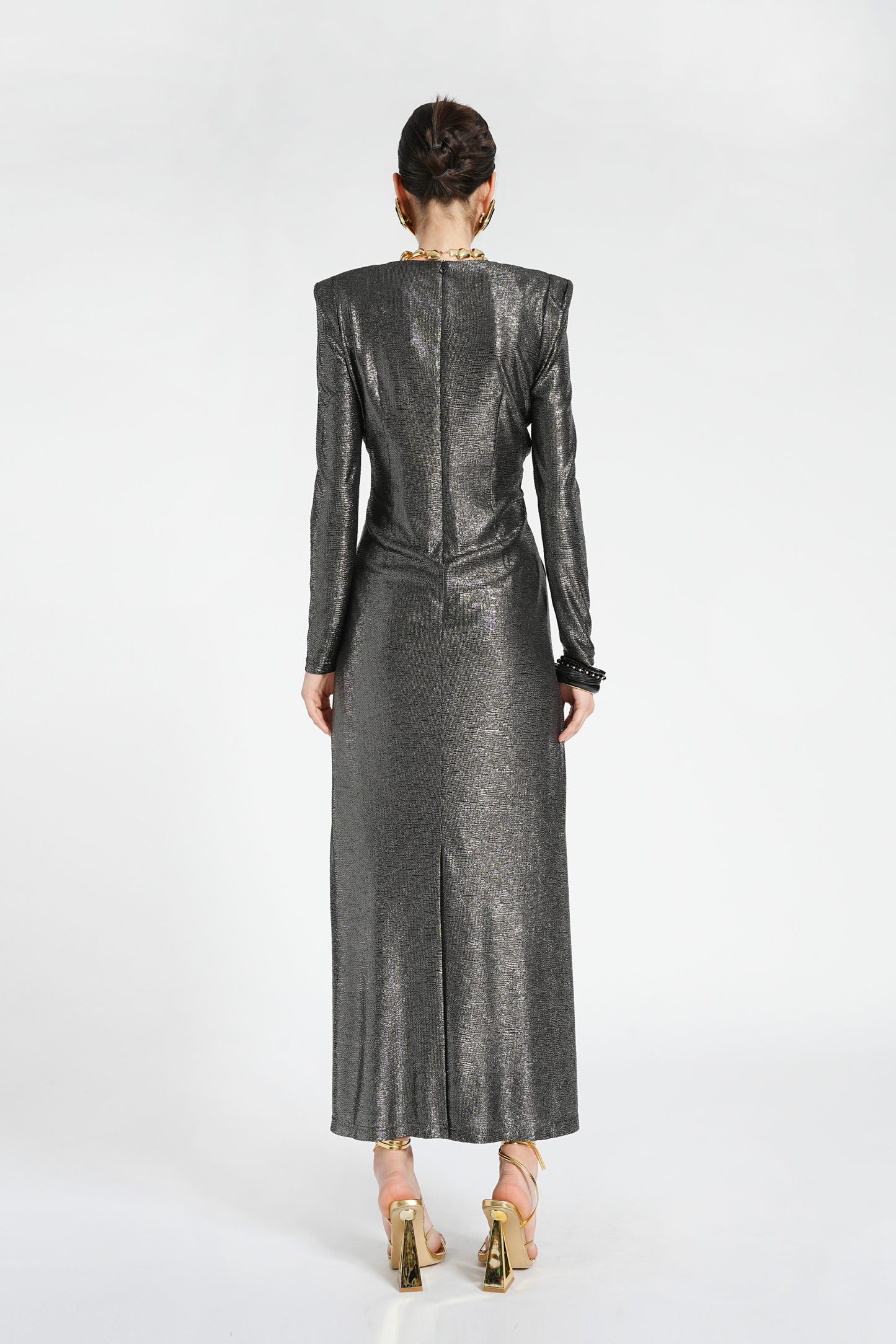 BESIONIA Drawstring Slim Temperament Dress