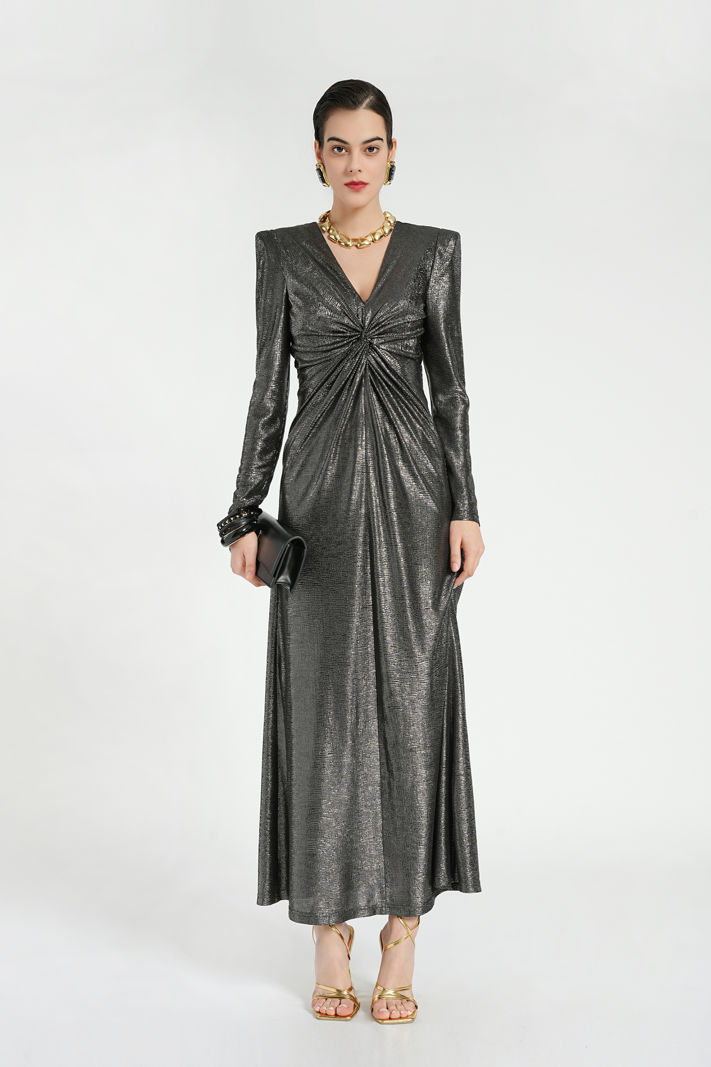 BESIONIA Drawstring Slim Temperament Dress