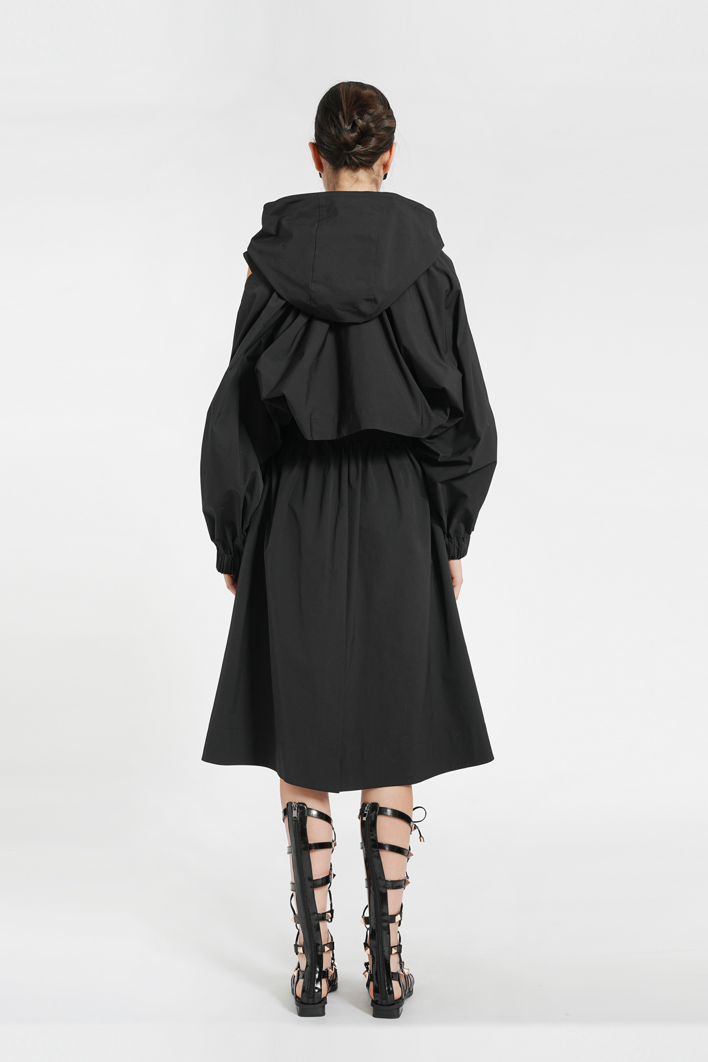 BESIONIA Long Sleeve Shell Jacket Dress