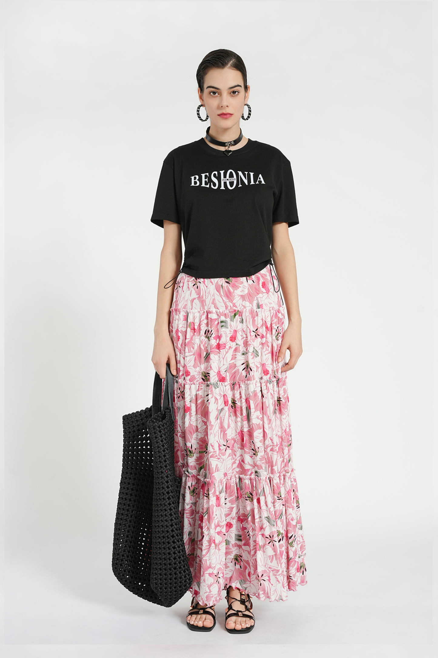 BESIONIA Drawstring Ruffle Top