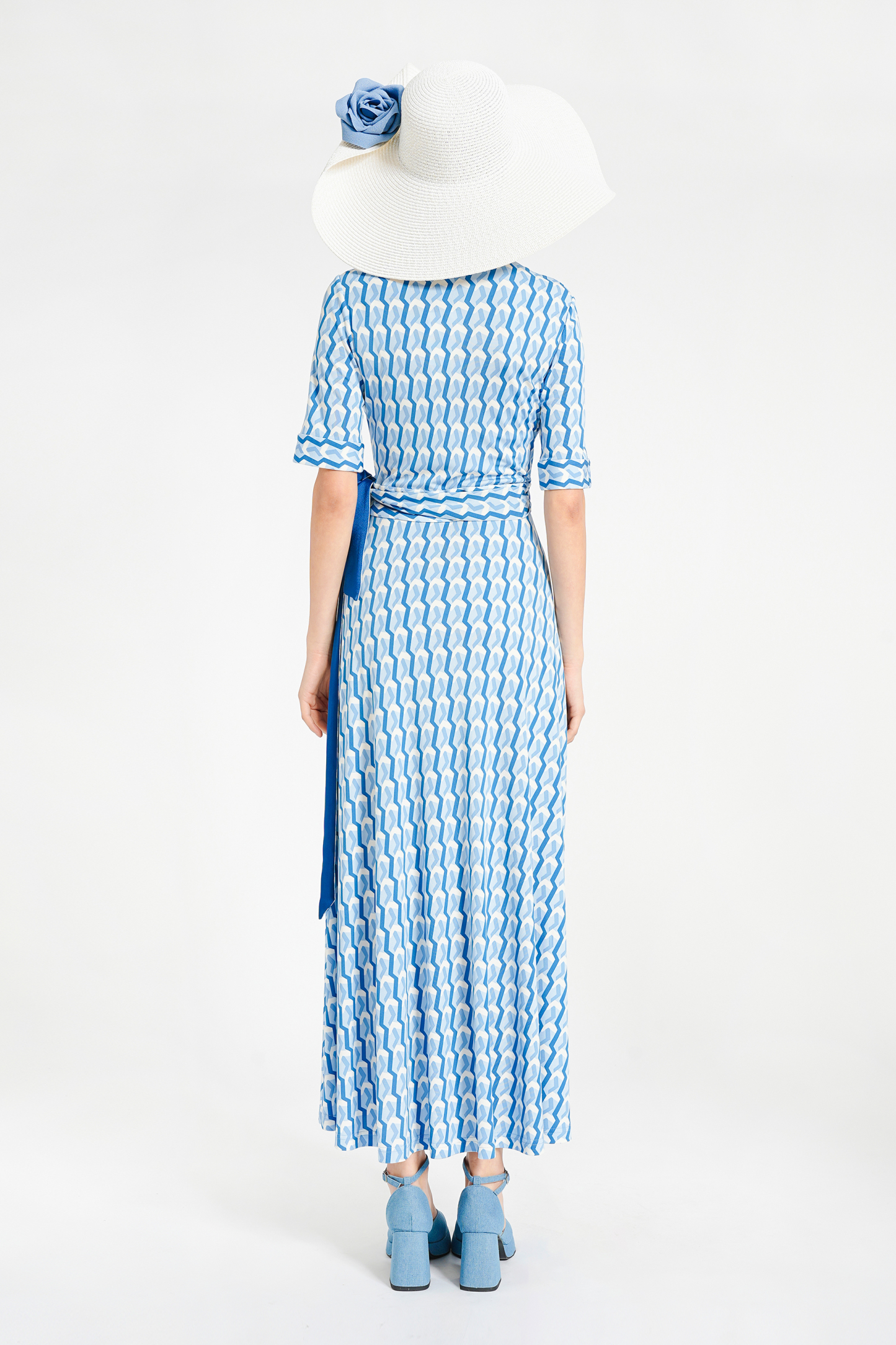 BESIONIA Checkered Printed Dress