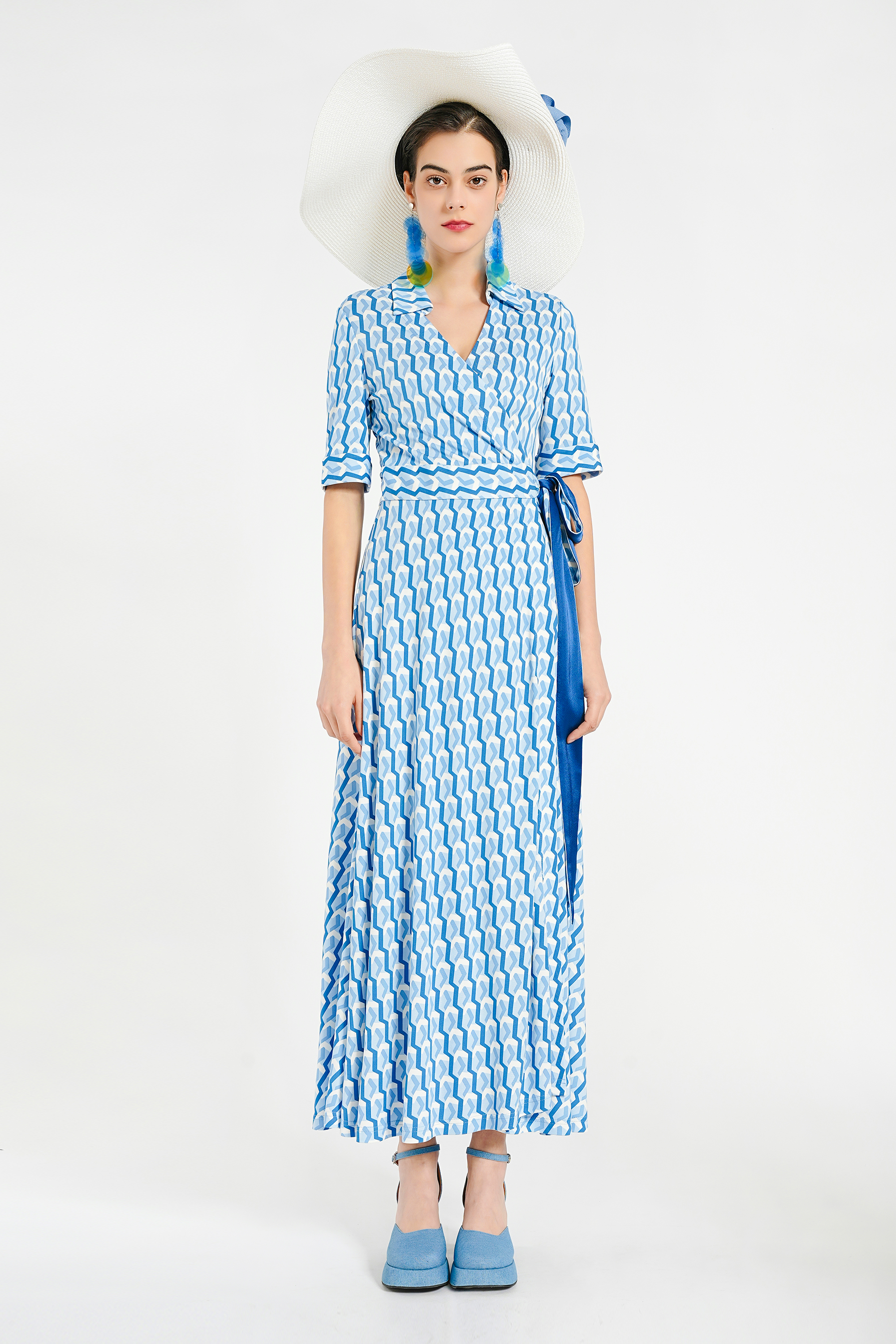 BESIONIA Checkered Printed Dress