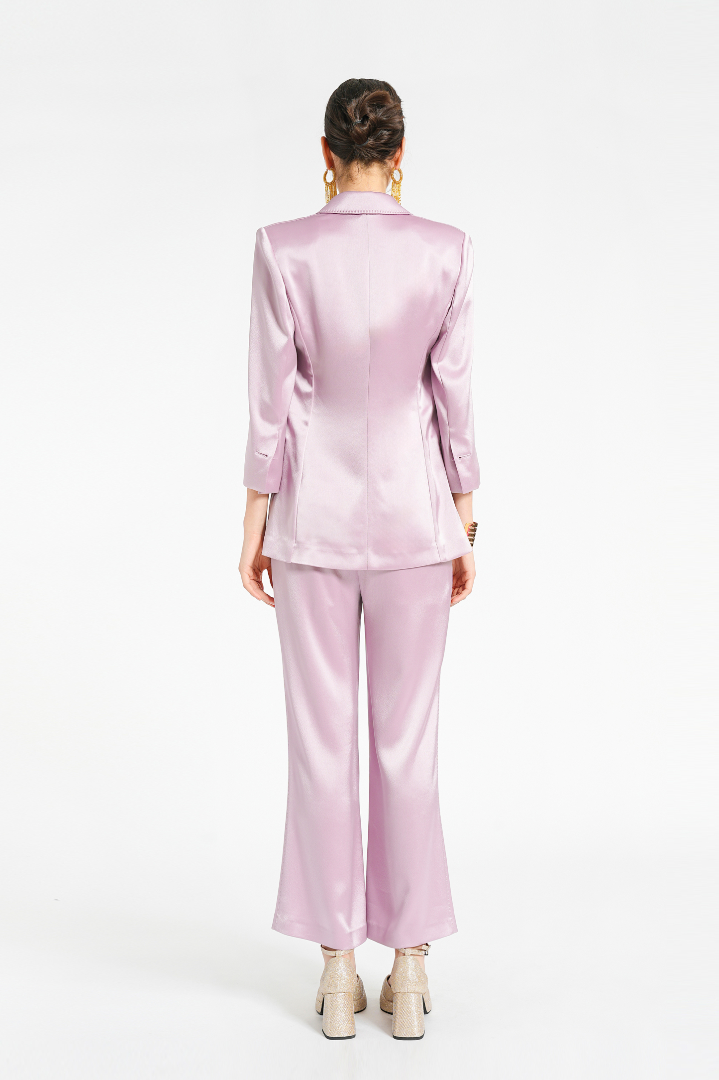 BESIONIA Chic Light Purple Suits