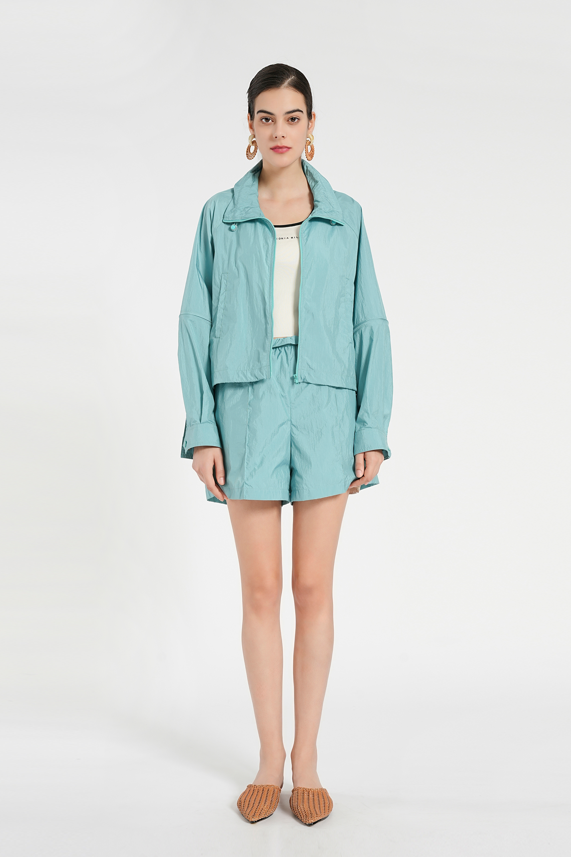 BESIONIA Simple thin short jacket