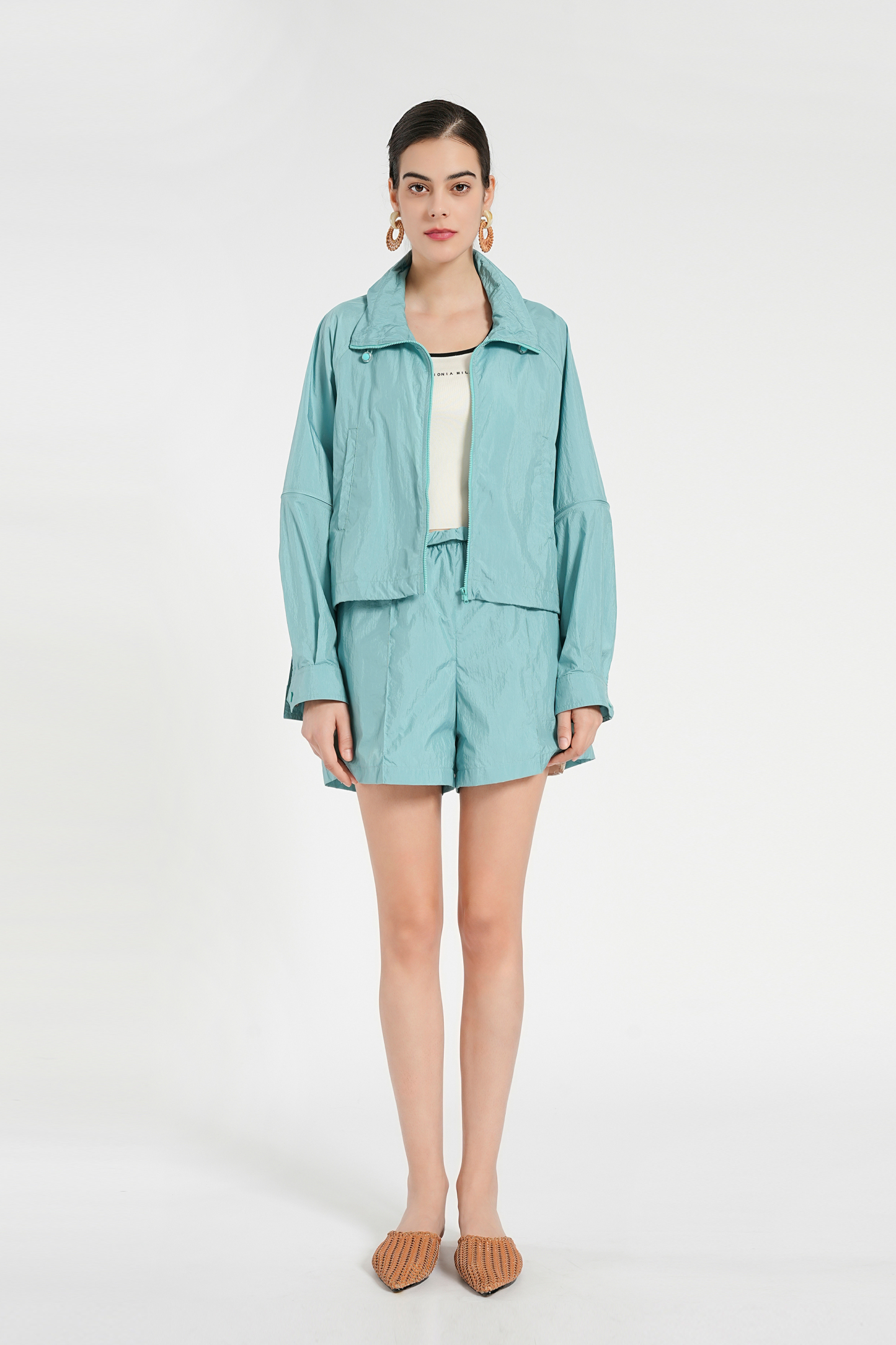 BESIONIA Simple thin short jacket