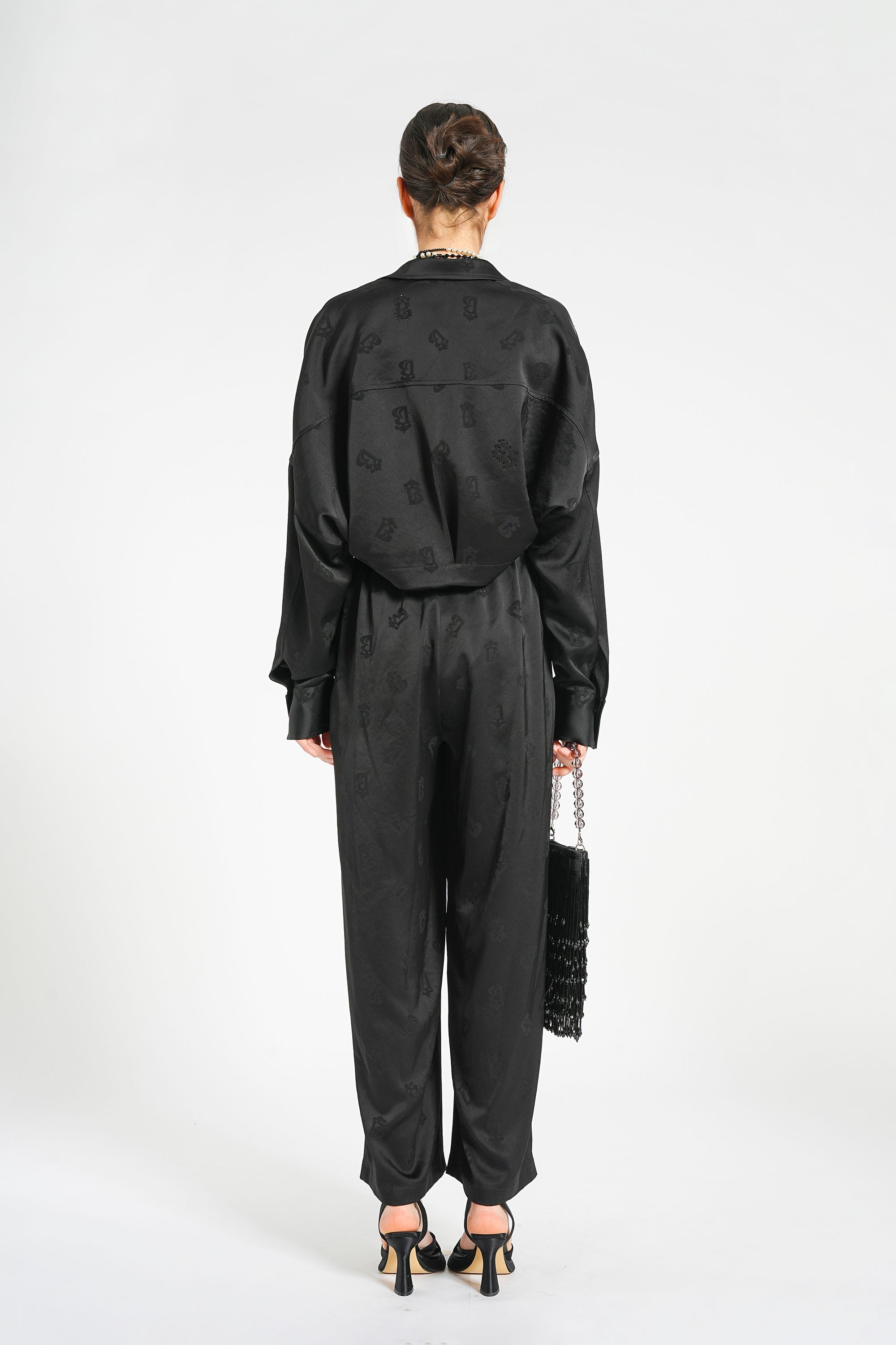 BESIONIA Retro Letter Bat Sleeve Short Jacket