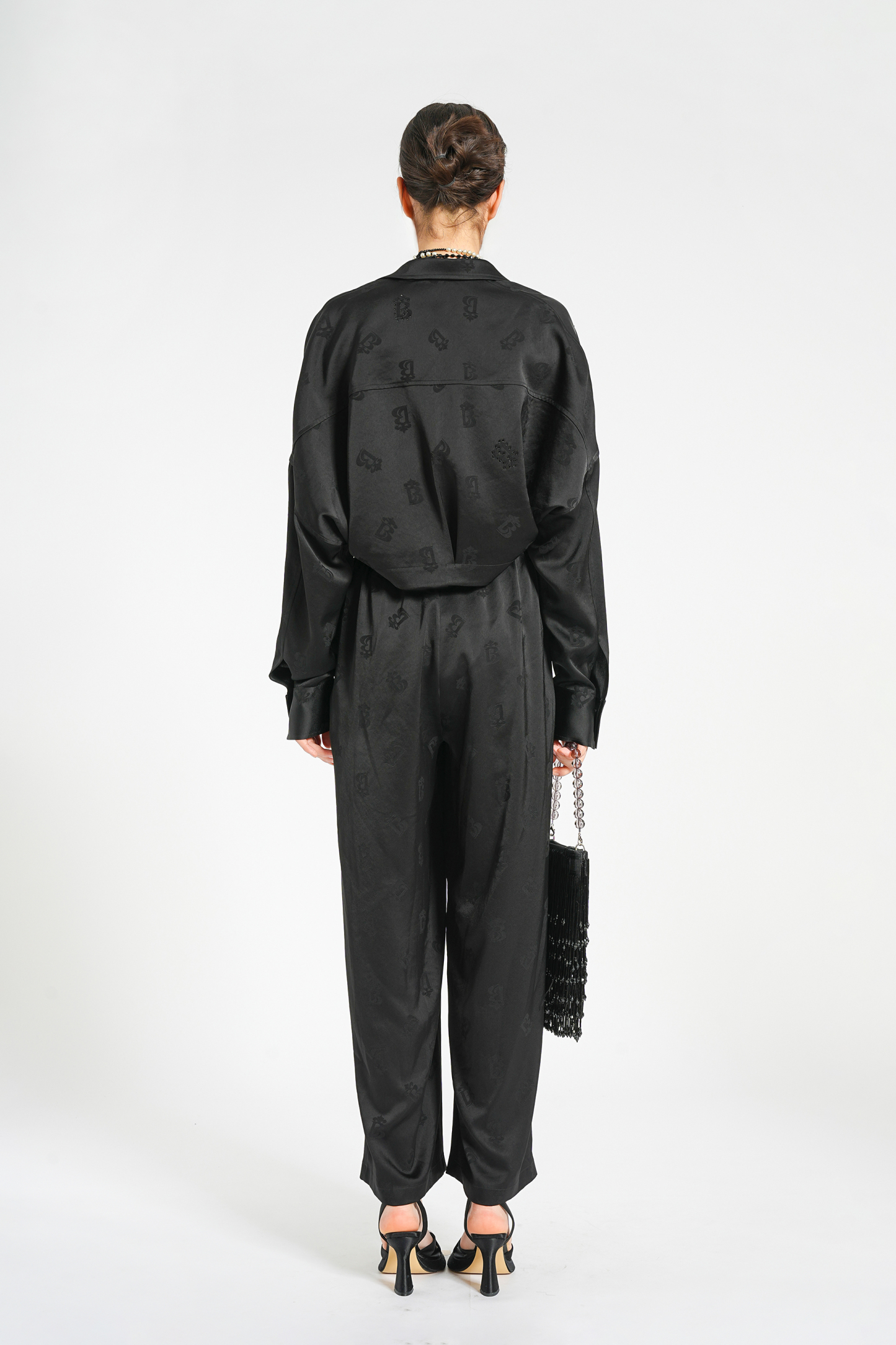 BESIONIA Retro Letter Bat Sleeve Short Jacket