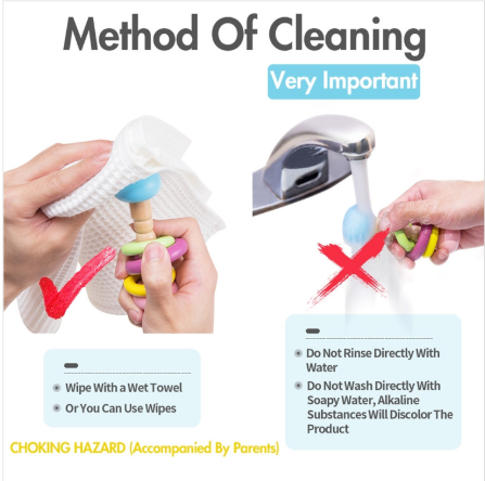 Newly Designed Educational Montessori Rattle Toy Wooden Baby Gift Box Crochet Animal Color Rattle