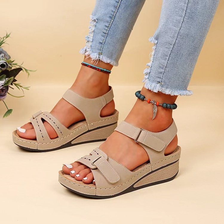 【🎈¡Novedad para el verano! Oferta de mitad de precio por tiempo limitado】¡Sandalias con velcro! Siente la frescura del verano, hecho a mano y súper cómodo.