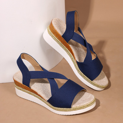 【🎈¡Novedad para el verano! Mitad de precio por tiempo limitado】Zapatos de tela hechos a mano, sandalias de tacón súper cómodas.