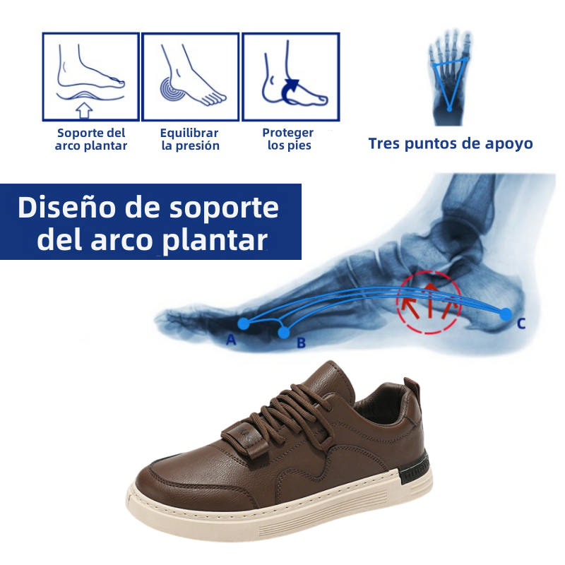 ⏰【Oferta por tiempo limitado de hoy, 50% de descuento】Zapatos ortopédicos de piel de vaca, postura correcta en 3 días, caminar con mayor facilidad