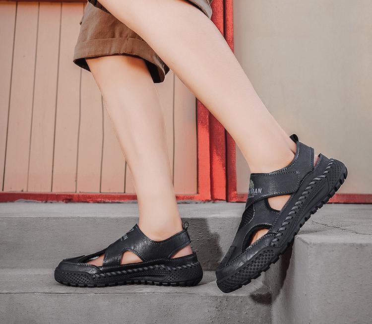 🚀¡Mitad de precio por tiempo limitado! Sandalias de hombre, fabricadas en piel auténtica, elaboradas artesanalmente.