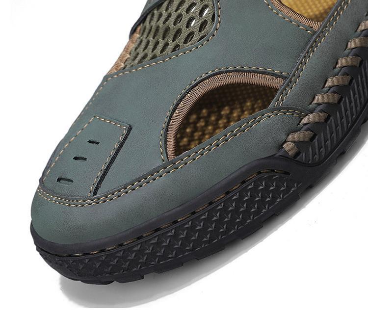 🚀¡Mitad de precio por tiempo limitado! Sandalias de hombre, fabricadas en piel auténtica, elaboradas artesanalmente.