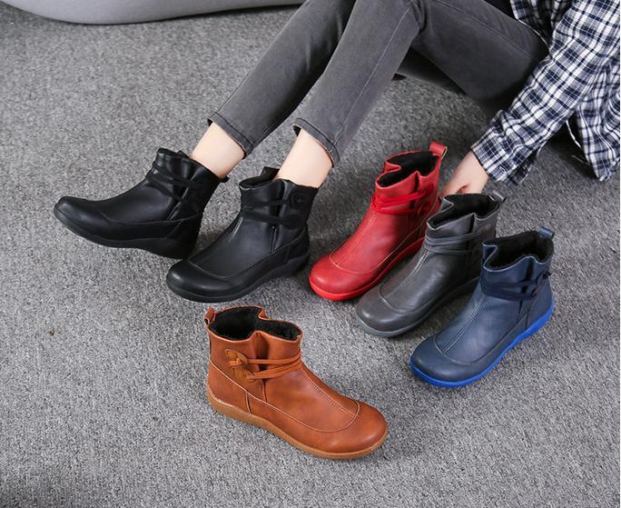 ⏰Oferta especial de hoy, 50% de descuento. Botas Martin de cuero genuino hechas a mano, suaves, cómodas y que alivian la fatiga.