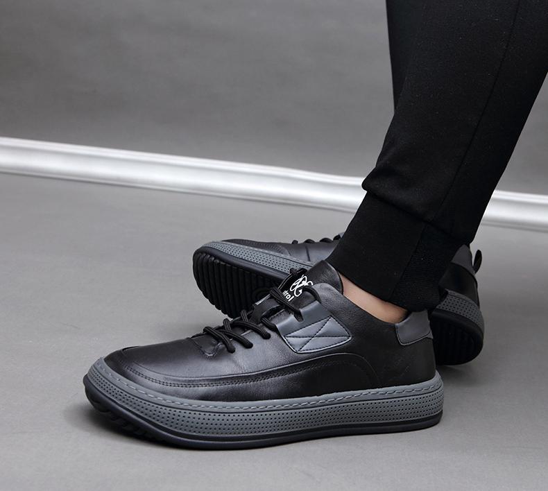 Descuento de mitad de precio por tiempo limitado hoy. Zapatos casuales de cuero para hombre, súper absorción de impactos, sin fatiga para caminar largas distancias.