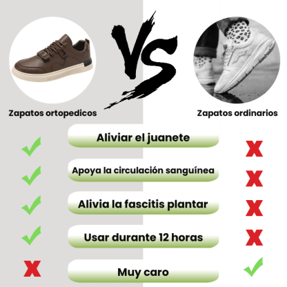 ⏰【Oferta por tiempo limitado de hoy, 50% de descuento】Zapatos ortopédicos de piel de vaca, postura correcta en 3 días, caminar con mayor facilidad