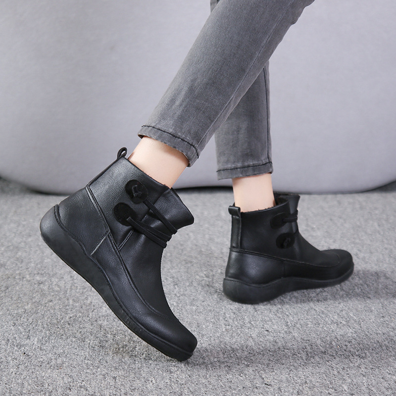 ⏰Oferta especial de hoy, 50% de descuento. Botas Martin de cuero genuino hechas a mano, suaves, cómodas y que alivian la fatiga.