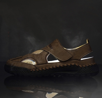 🚀¡Mitad de precio por tiempo limitado! Sandalias de hombre, fabricadas en piel auténtica, elaboradas artesanalmente.