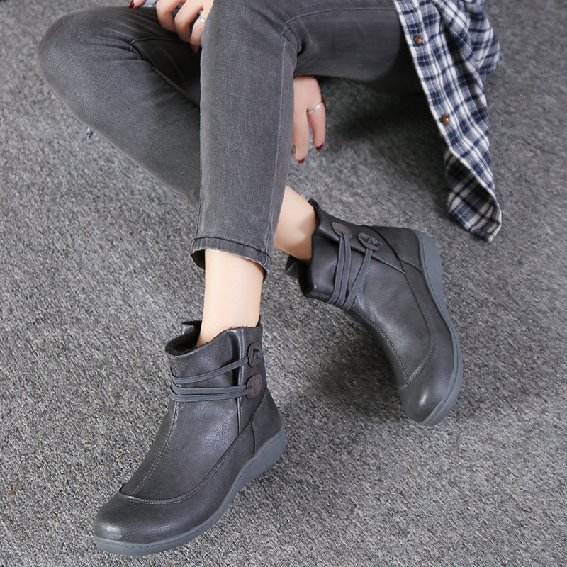 ⏰Oferta especial de hoy, 50% de descuento. Botas Martin de cuero genuino hechas a mano, suaves, cómodas y que alivian la fatiga.