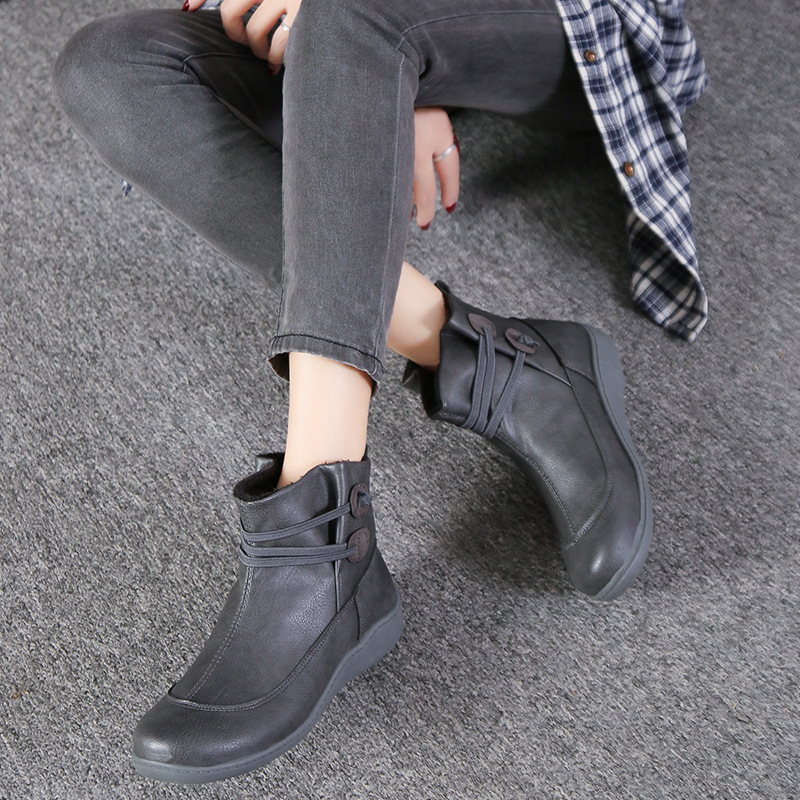 ⏰Oferta especial de hoy, 50% de descuento. Botas Martin de cuero genuino hechas a mano, suaves, cómodas y que alivian la fatiga.