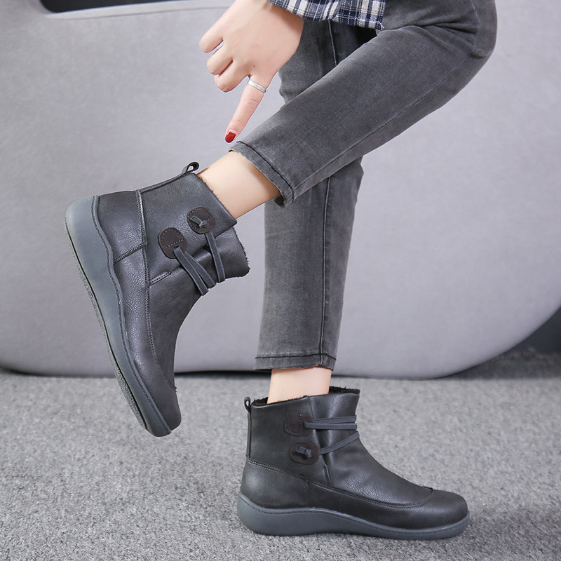 ⏰Oferta especial de hoy, 50% de descuento. Botas Martin de cuero genuino hechas a mano, suaves, cómodas y que alivian la fatiga.
