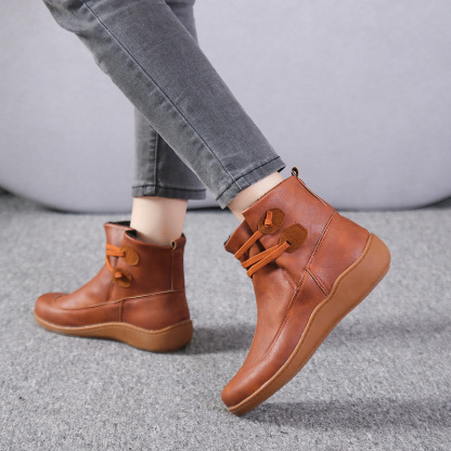 ⏰Oferta especial de hoy, 50% de descuento. Botas Martin de cuero genuino hechas a mano, suaves, cómodas y que alivian la fatiga.