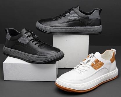 Descuento de mitad de precio por tiempo limitado hoy. Zapatos casuales de cuero para hombre, súper absorción de impactos, sin fatiga para caminar largas distancias.