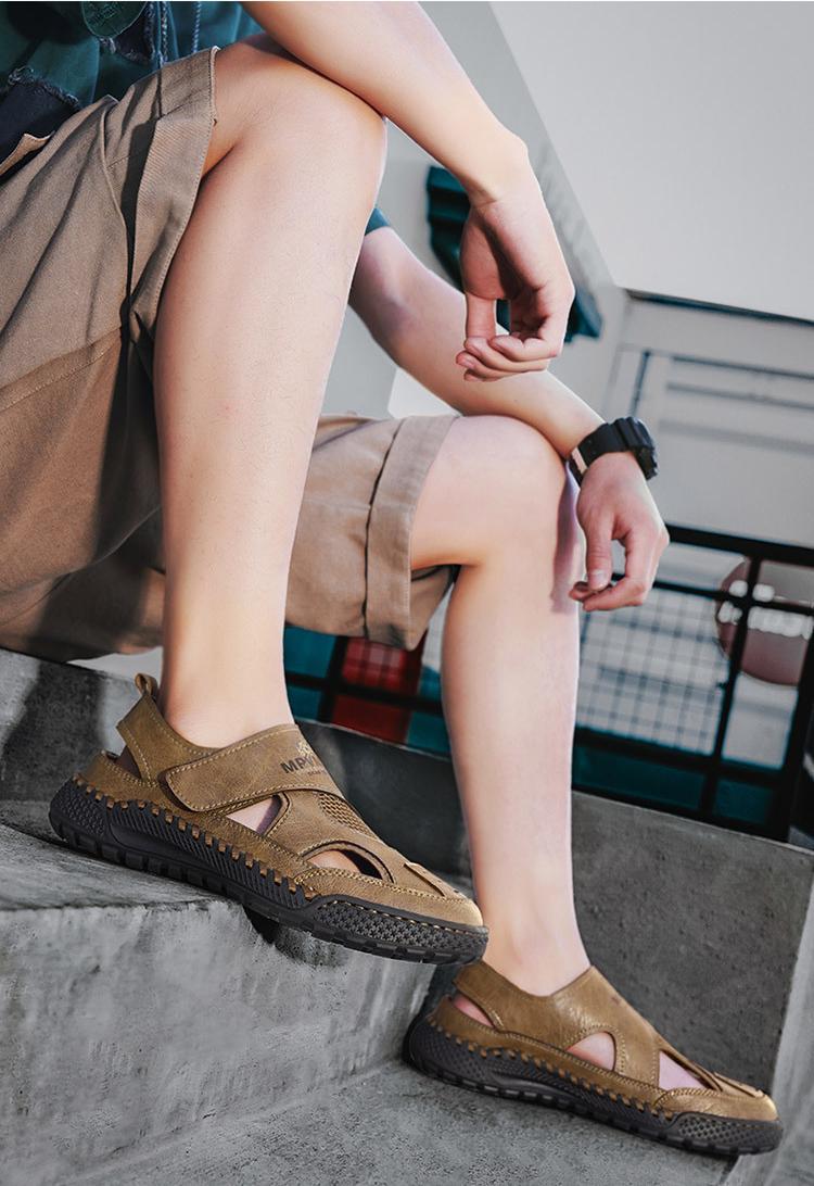 🚀¡Mitad de precio por tiempo limitado! Sandalias de hombre, fabricadas en piel auténtica, elaboradas artesanalmente.