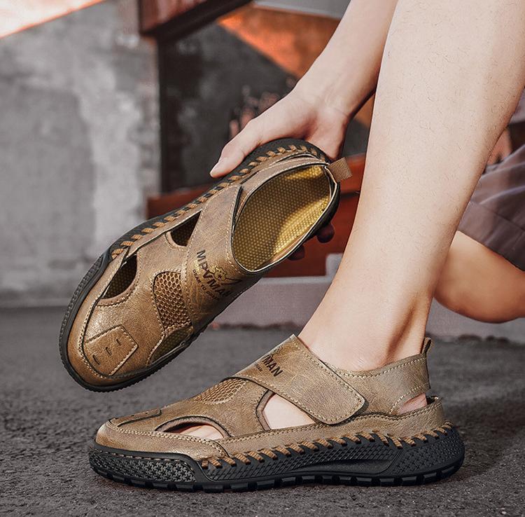 🚀¡Mitad de precio por tiempo limitado! Sandalias de hombre, fabricadas en piel auténtica, elaboradas artesanalmente.