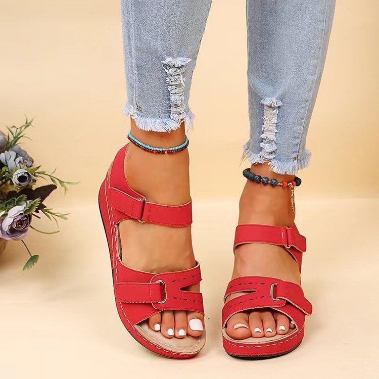 【🎈¡Novedad para el verano! Oferta de mitad de precio por tiempo limitado】¡Sandalias con velcro! Siente la frescura del verano, hecho a mano y súper cómodo.